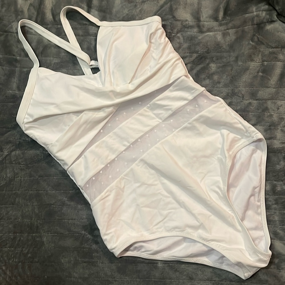 NWT one piece white Swimsuit M